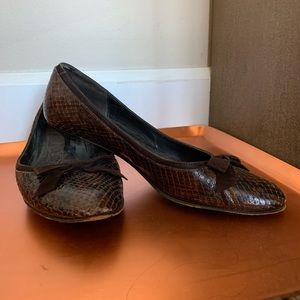 Vintage Coach Croc Kitten Heels. Sz. 6
